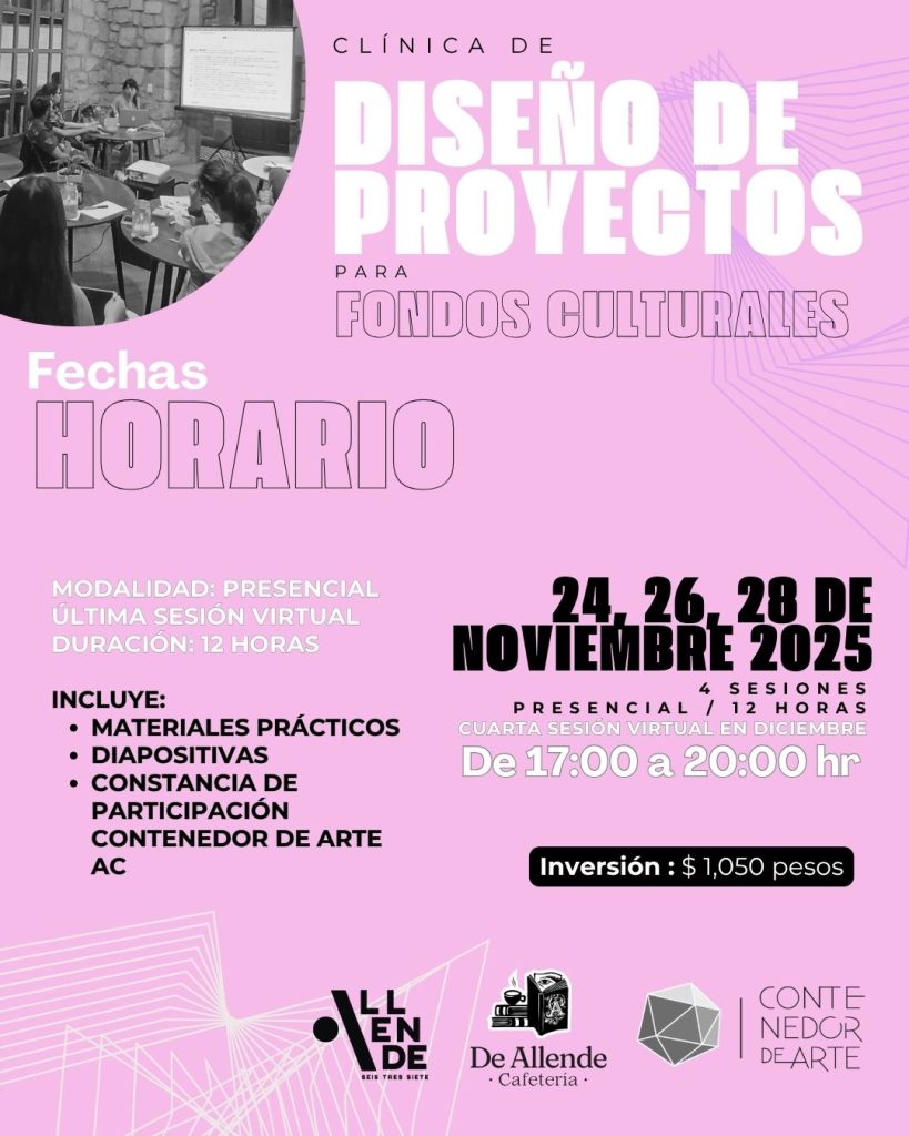 Contenedor de Arte | Anuncian la apertura de la Clínica de Diseño de Proyectos para Fondos Culturales