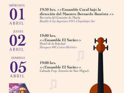 ¡Se invita a las actividades culturales de Semana Santa! ¡Se invita a las actividades culturales de Semana Santa!