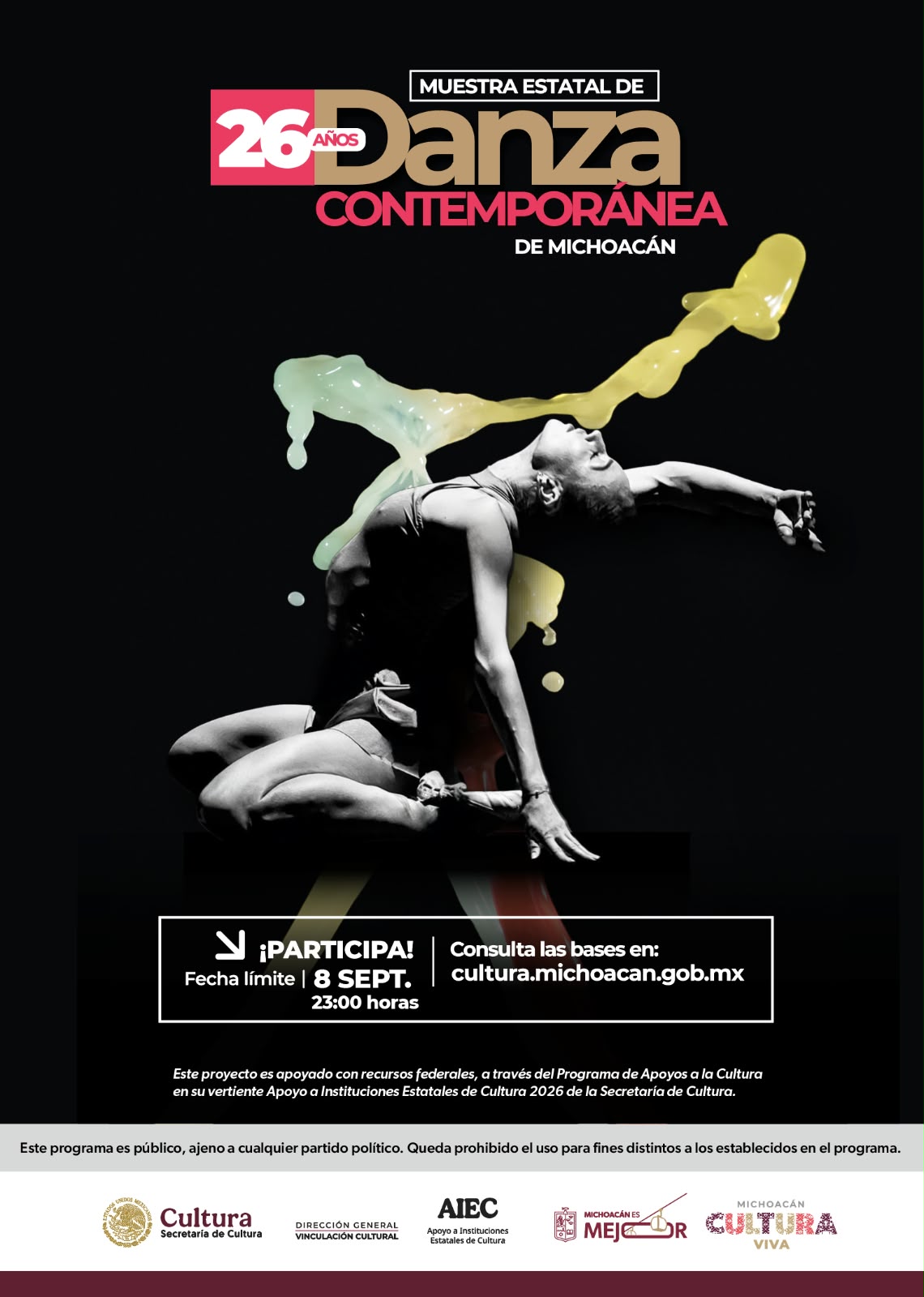 ¡Ya está abierta la convocatoria para la Muestra Estatal de Danza Contemporánea!