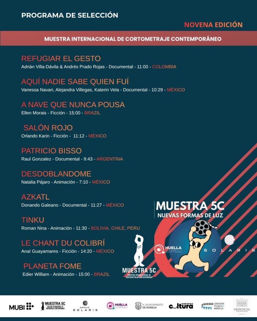 Contenedor de Arte | ¡Muestra Internacional de Cortometraje Contemporáneo (5C) festeja su 9a Edición en Morelia!