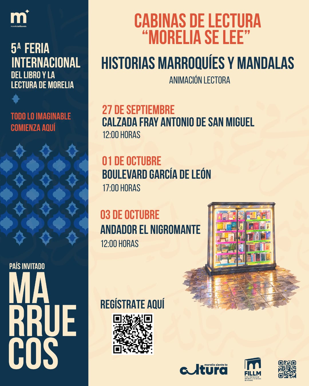 Contenedor de Arte | Llegan las historias Marroquíes y Mandalas a las Cabinas de Lectura de Morelia